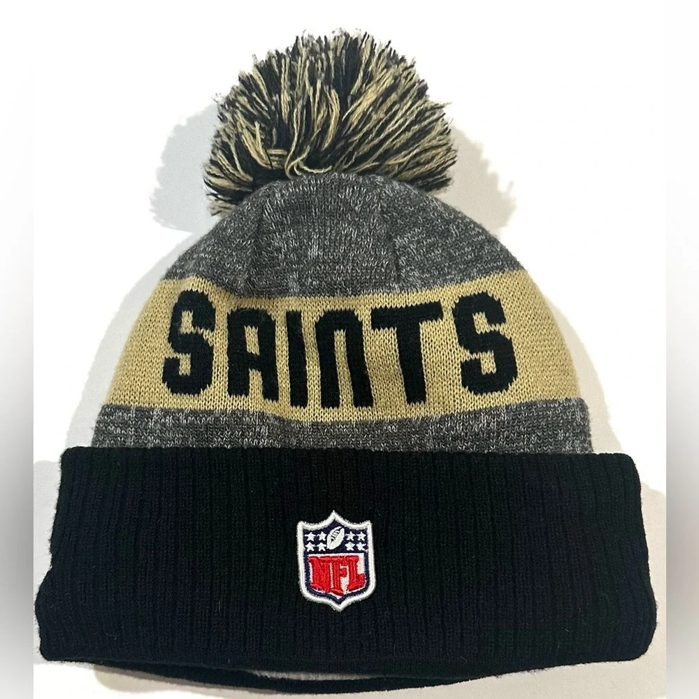 New Orleans Saints New Era NFL Beanie POM Knit Hat Youth Size Hat